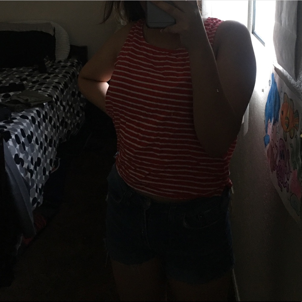 stripped crop top